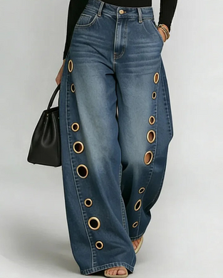 High-Waisted Wide-Leg Jeans