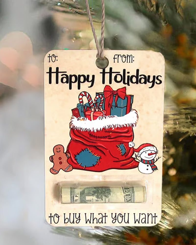 🎅💸 Handcrafted Wooden Money Holders Gift