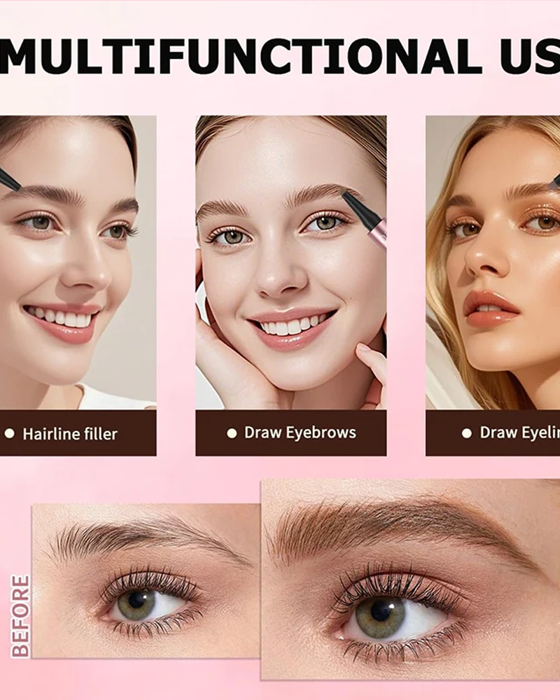 Four-claw liquid eyebrow pencil