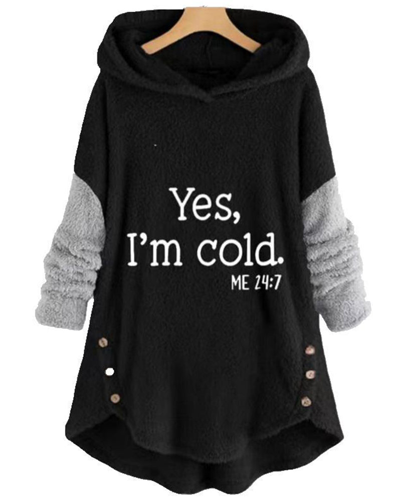 Casual Long Sleeve Hoodie Printed Tunic Top