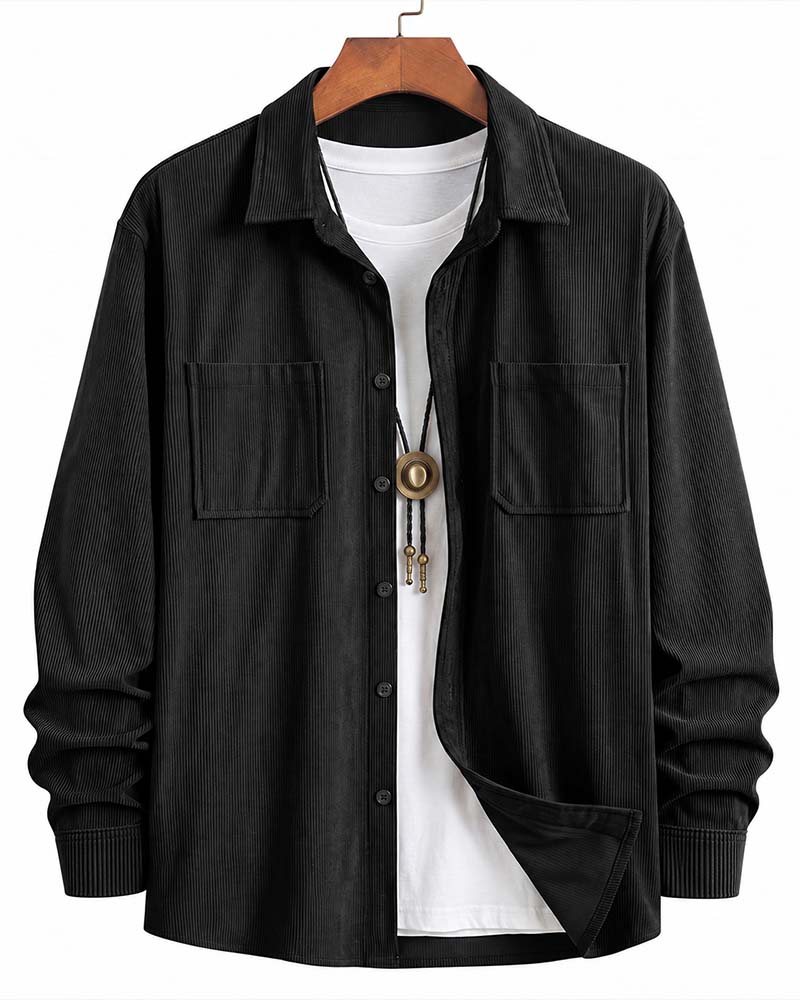 👔Men's Casual Corduroy Shirt Jacket – Classic Texture Meets Everyday Comfort