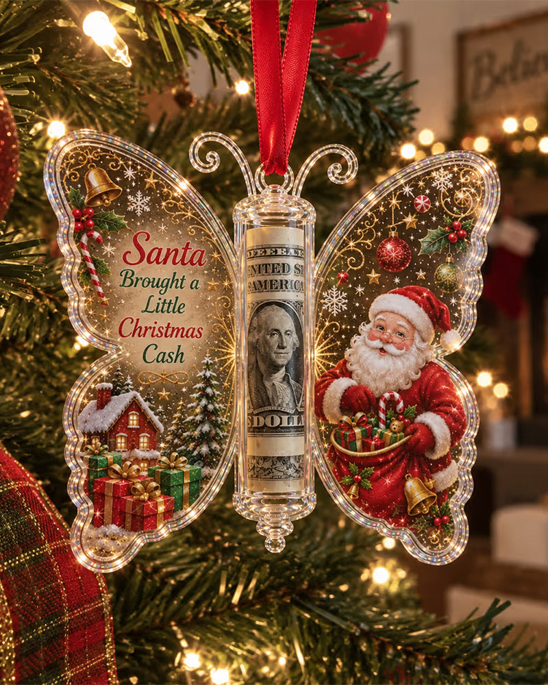 Butterfly Christmas Cash Gift Ornament