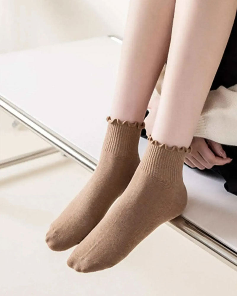Women's Frill Trim socks (6 pairs)