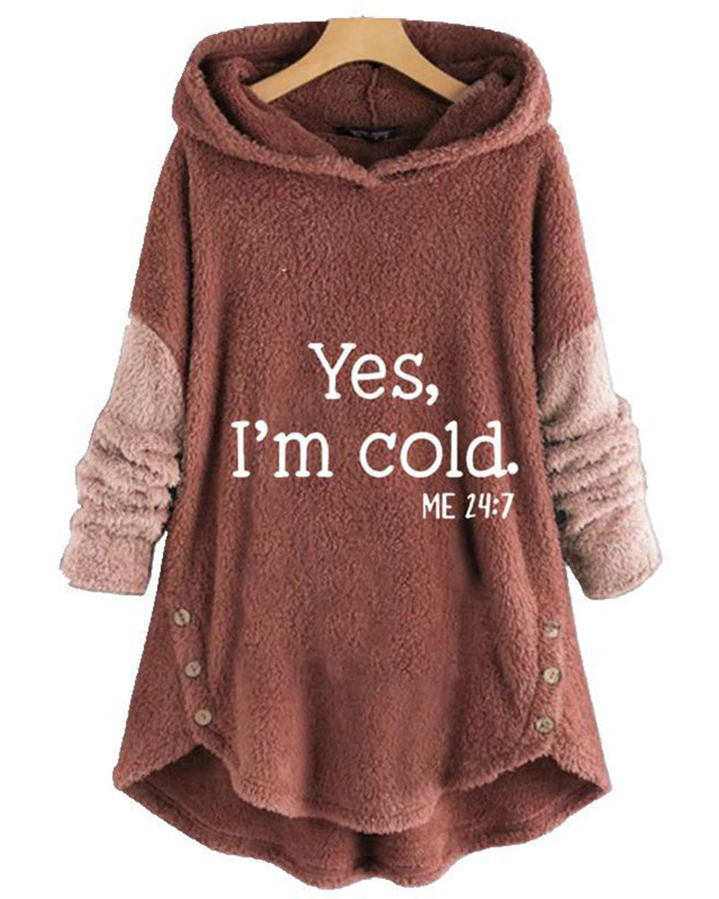 Casual Long Sleeve Hoodie Printed Tunic Top
