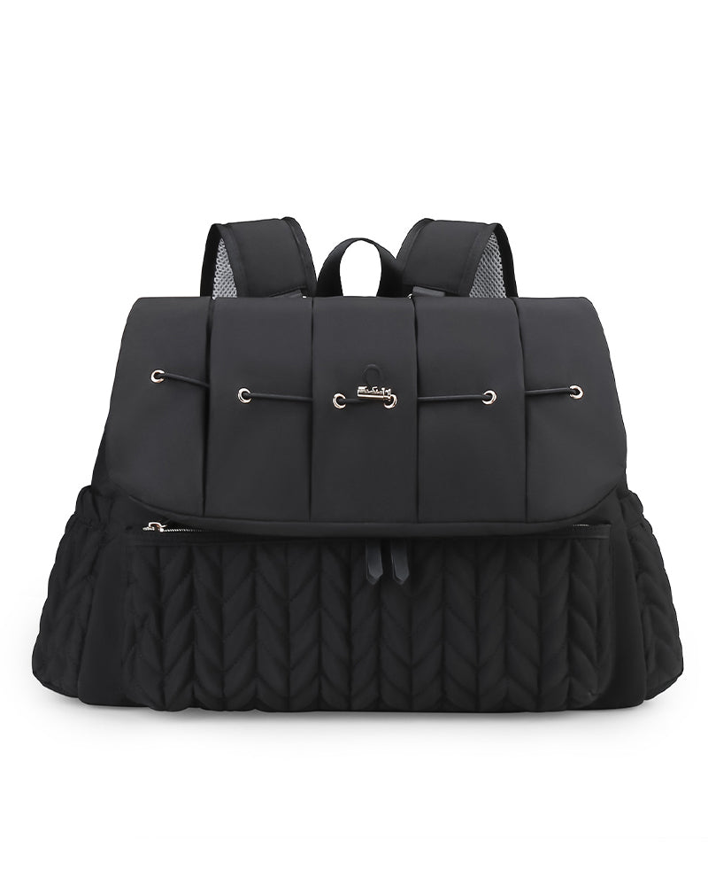 Quilted Double-Shoulder Mommy Bag