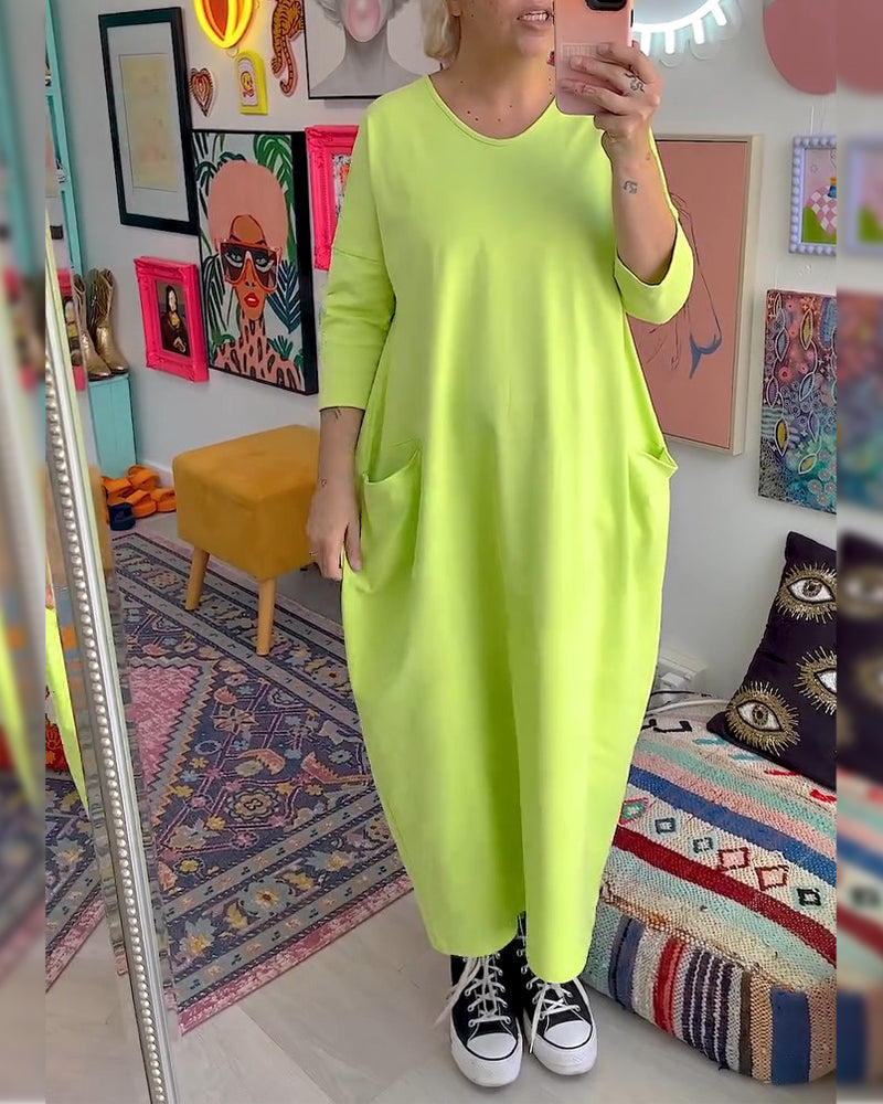 Short Sleeve Pocket T-Shirt Dress