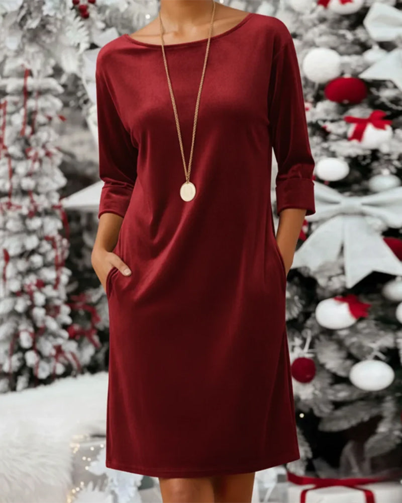 Round Neck Loose Fashion Dress
