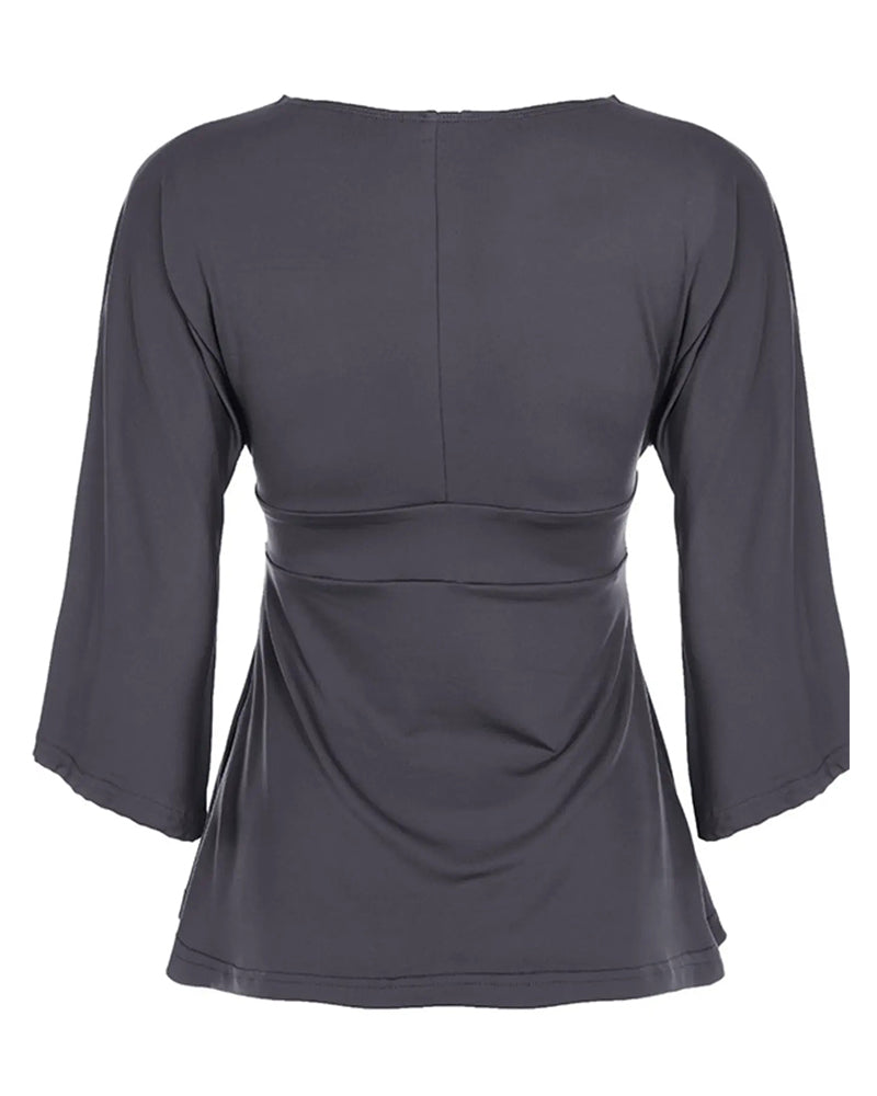 Sexy Deep V Short-Sleeved Top