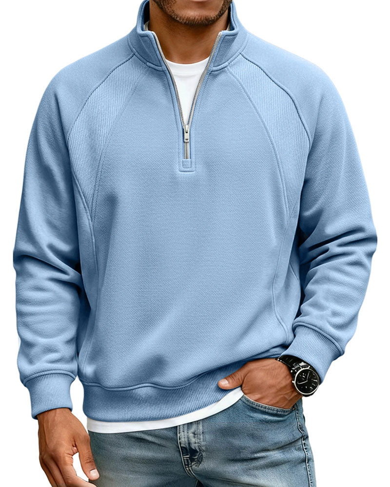 Half Zip Stand Collar Sweatshirt