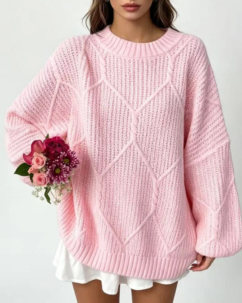 Solid Color Long Sleeve Pullover