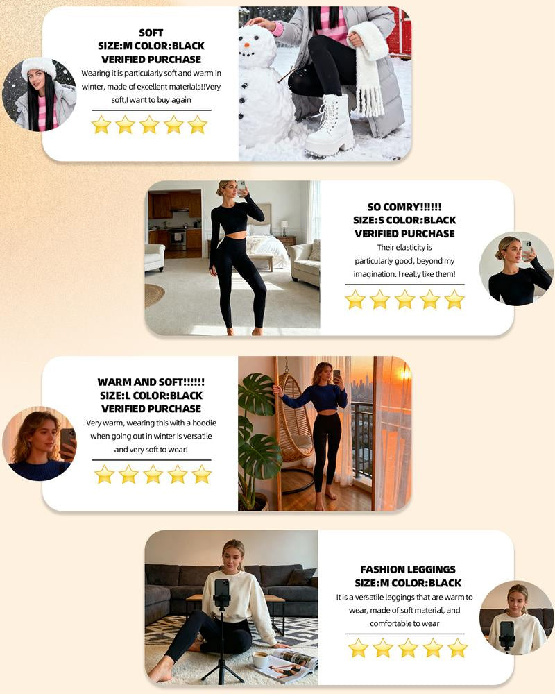 Warm High Waist Cozy Lined Leggings