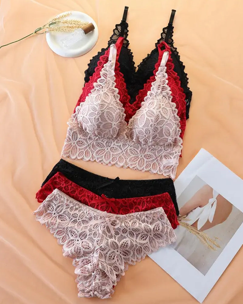 Women's Lace Romantic Underwear Set