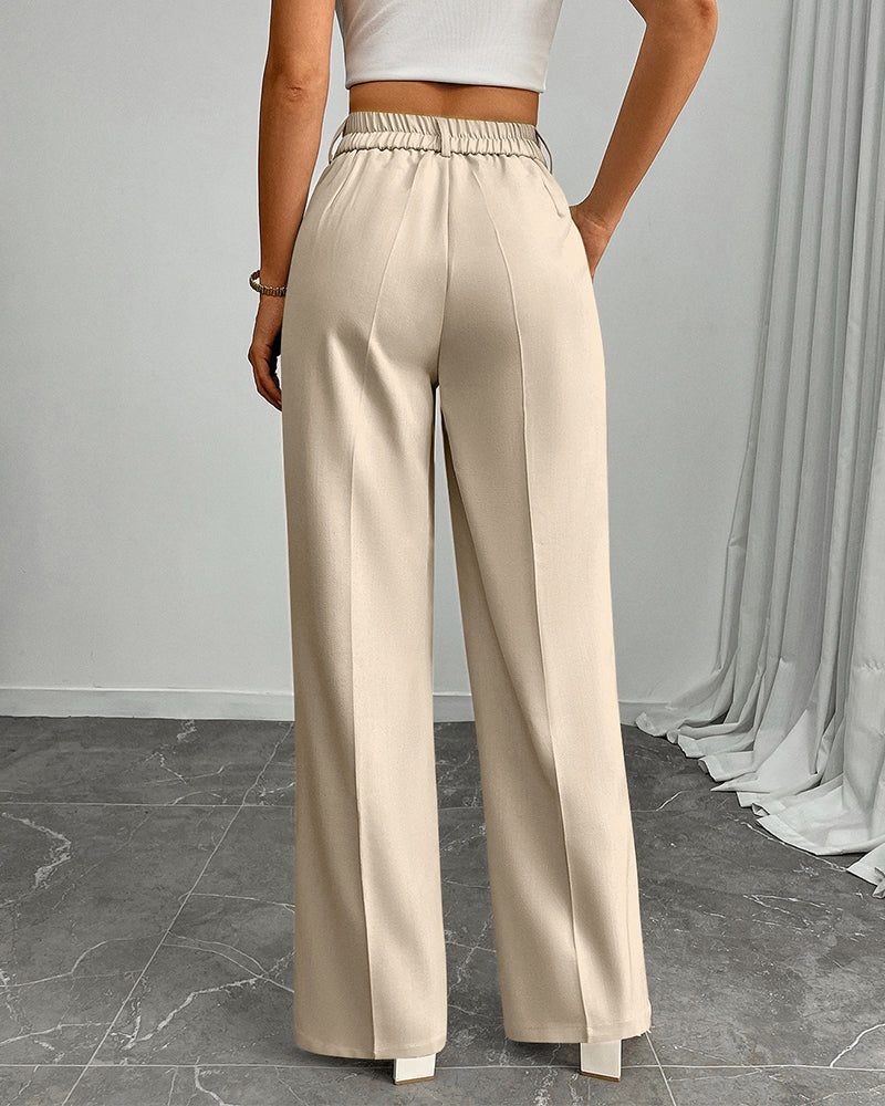 Casual Loose Straight Wide-Leg Pants