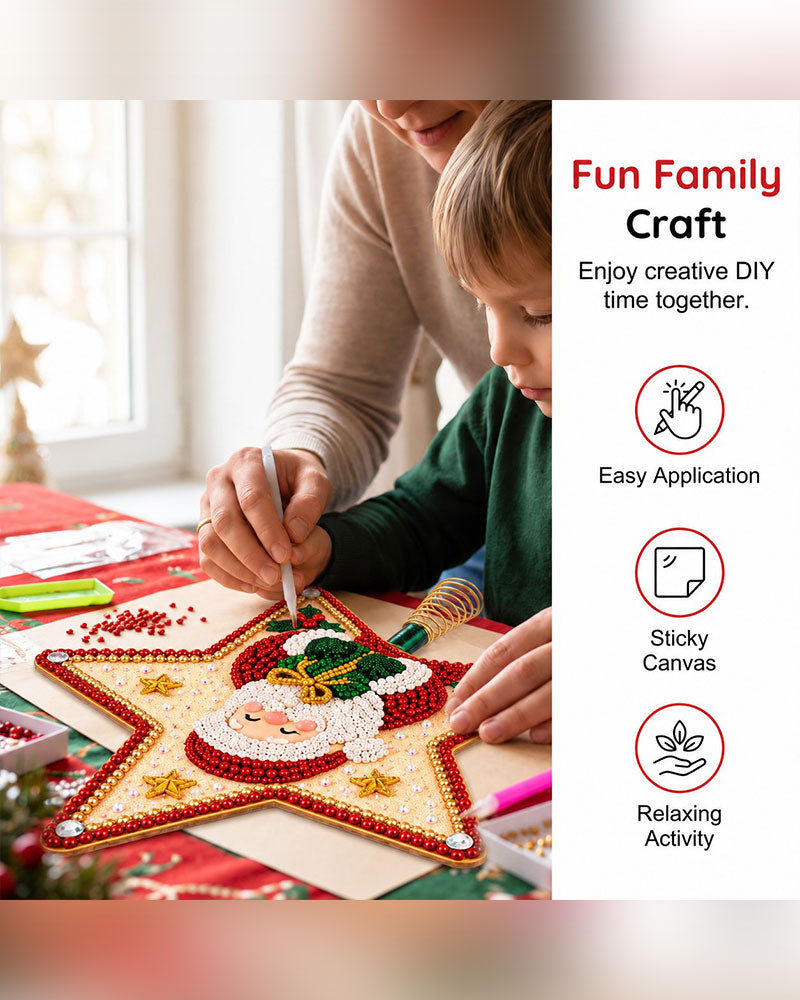 DIY Five-Pointed Star Diamond Painting Christmas Tree Topper