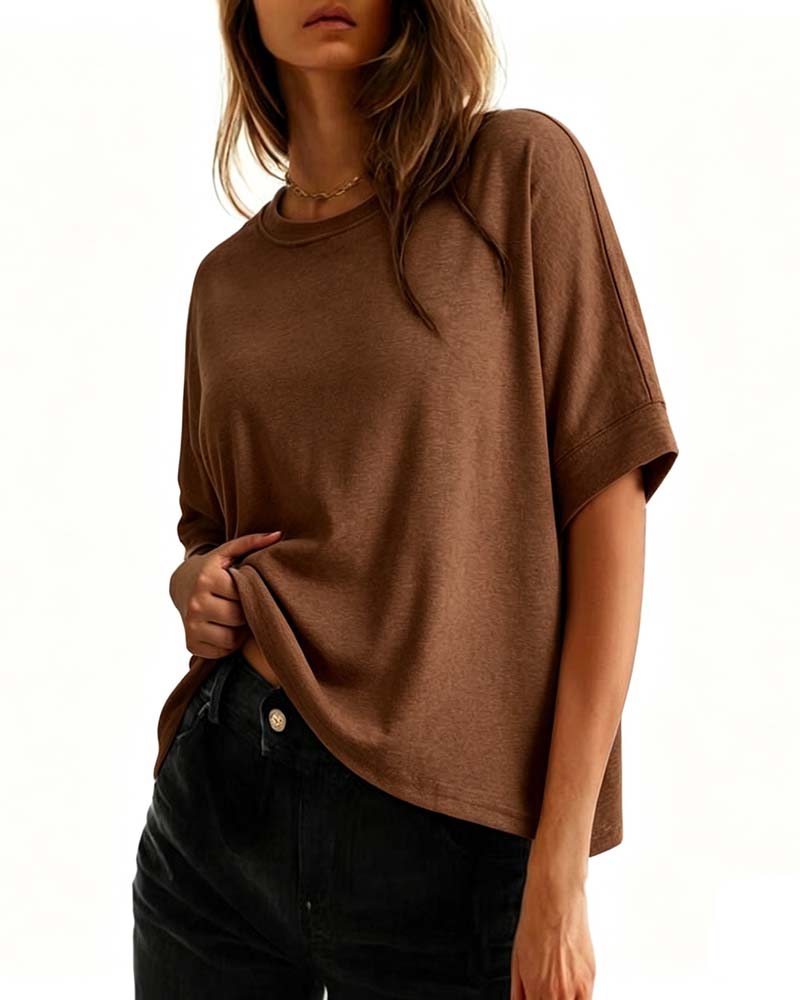 Crew Neck Loose Short Sleeve T-Shirt