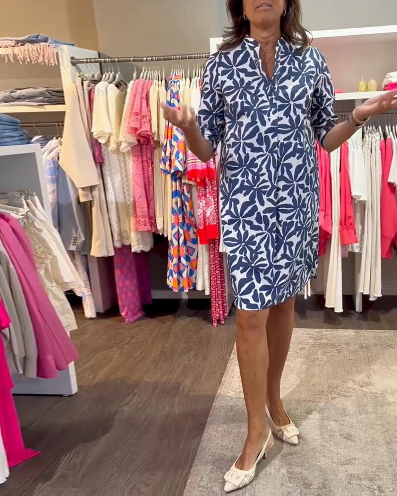 Above knee printed casual dress