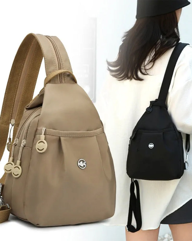 Multi-Pocket Convertible Backpack & Crossbody Bag