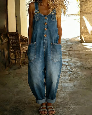 Adjustable Denim Jumpsuit