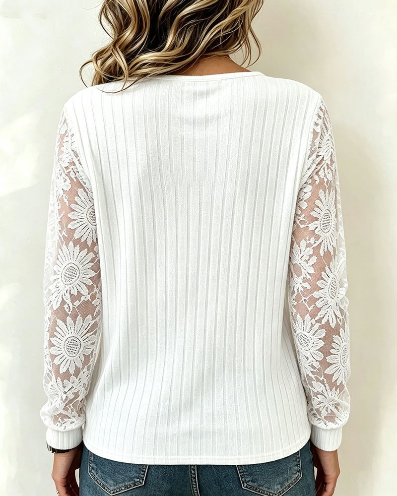 Zip Casual Sunflower Top