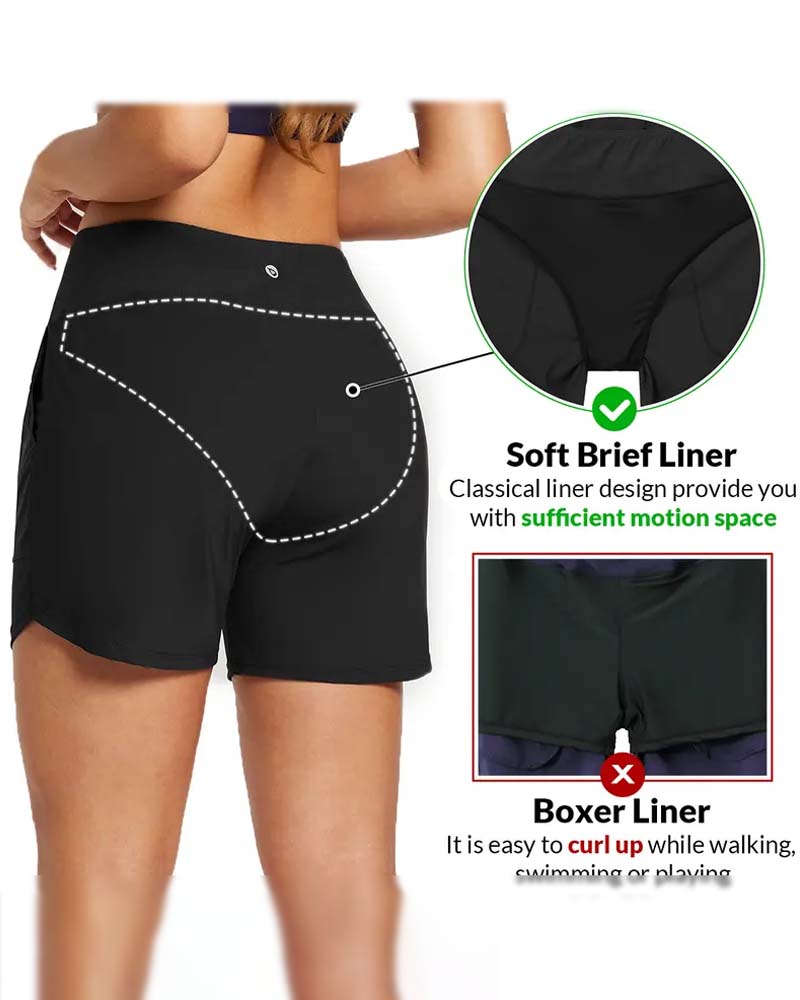 High Waist Split Sports Casual Shorts