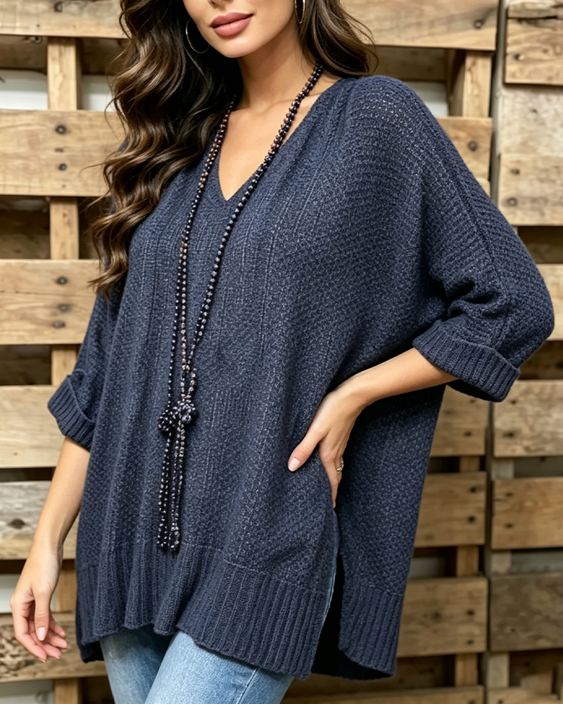 Hollow Oversized Lazy Pullover