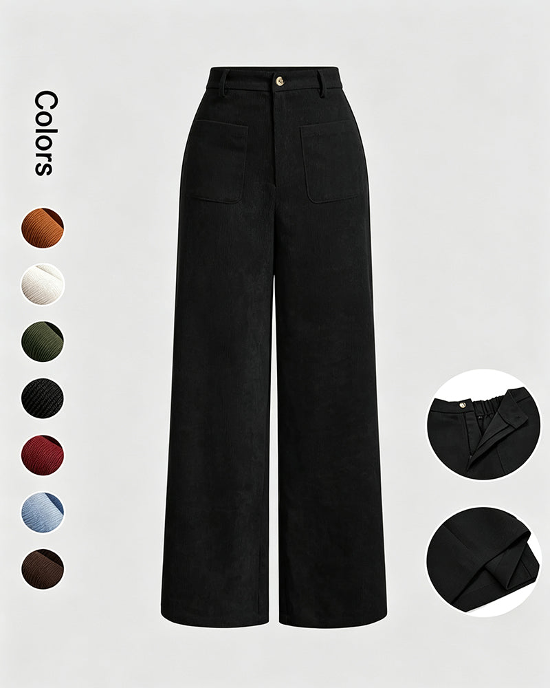 Wide-Leg Straight Pants