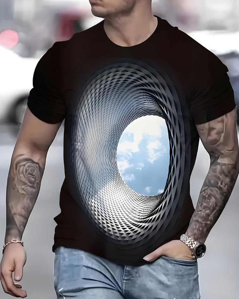 3D Digital Printing Fashion Trend Casual Men's Short-Sleeved T-shirt