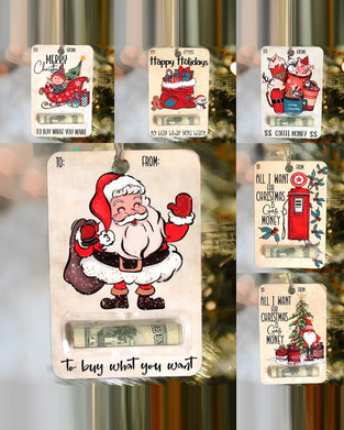 🎅💸 Handcrafted Wooden Money Holders Gift