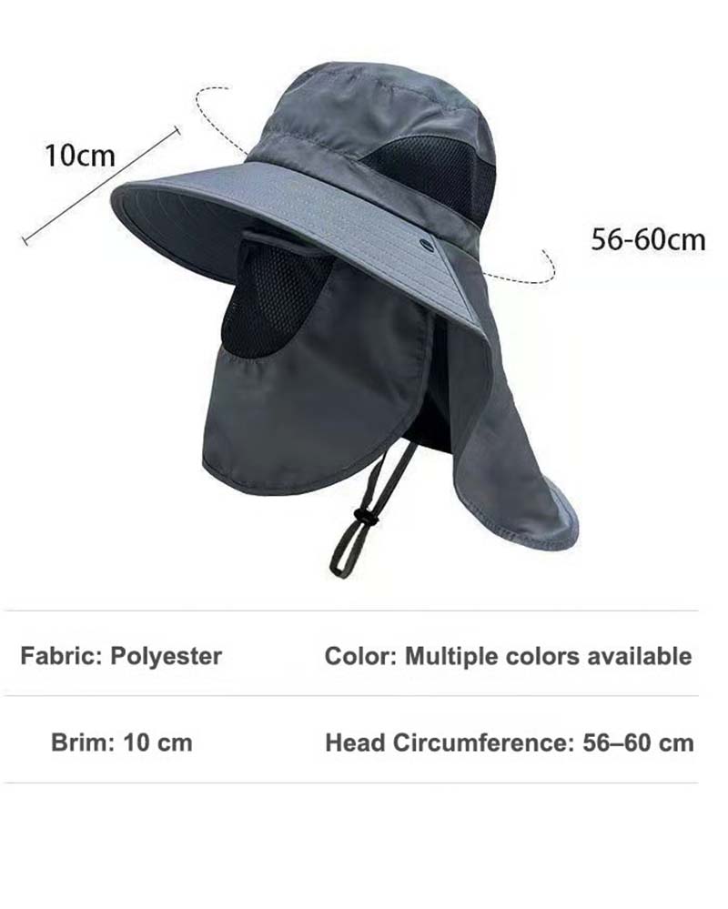 Face Covering Sun Protection Bucket Hat