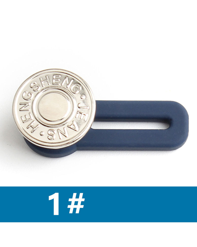 Spring-Loaded Metal Waist Extender Button for Jeans