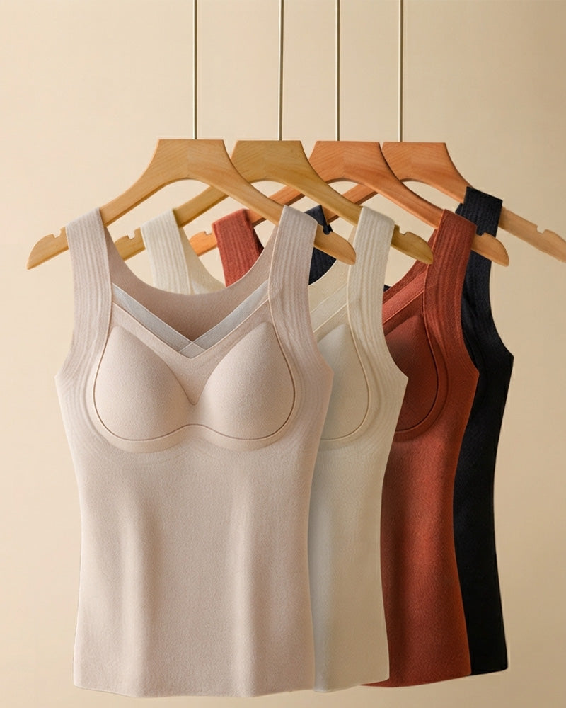 Lace One-Piece Built-In Bra Tank Top