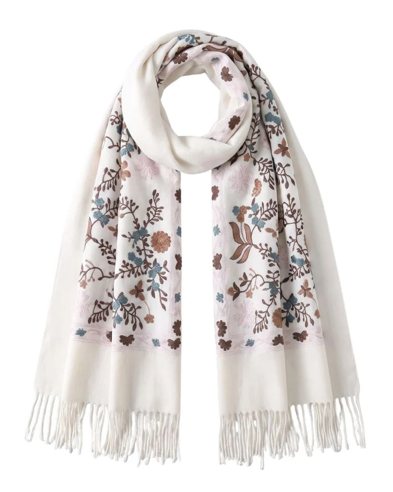 Printed Fringed Long Scarf