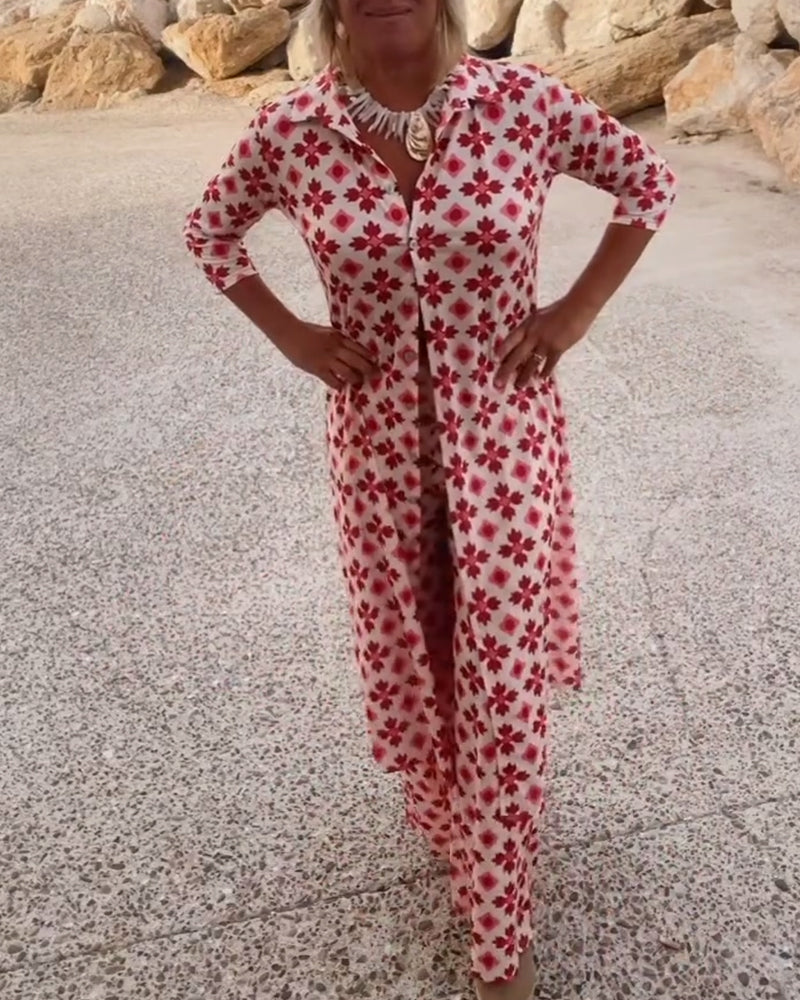 Fashion print two piece set