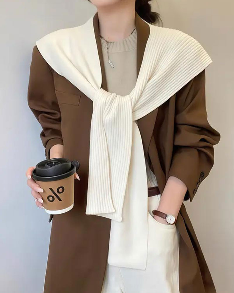 Casual Versatile Solid Color Shawl Scarf For Women