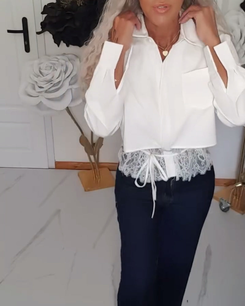 Fashionable Solid Color Shirt