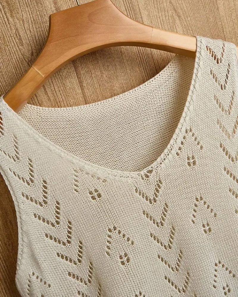 V-Neck Cutout Sleeveless Pullover