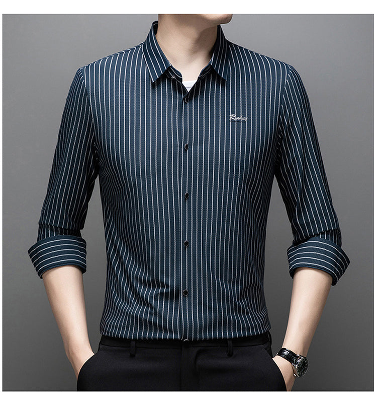 👔Men's Classic Long-Sleeved Striped Shirt