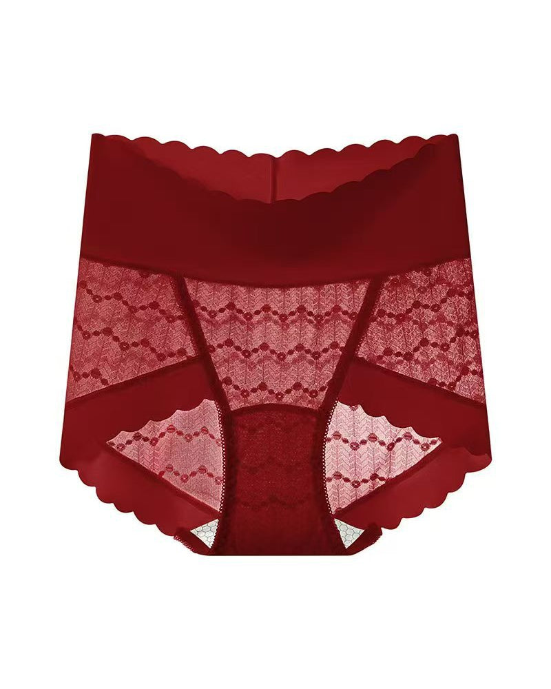 Breathable Seamless High Waist Lace Panties