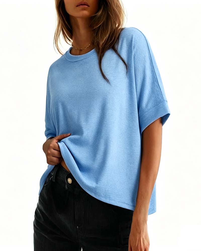 Crew Neck Loose Short Sleeve T-Shirt