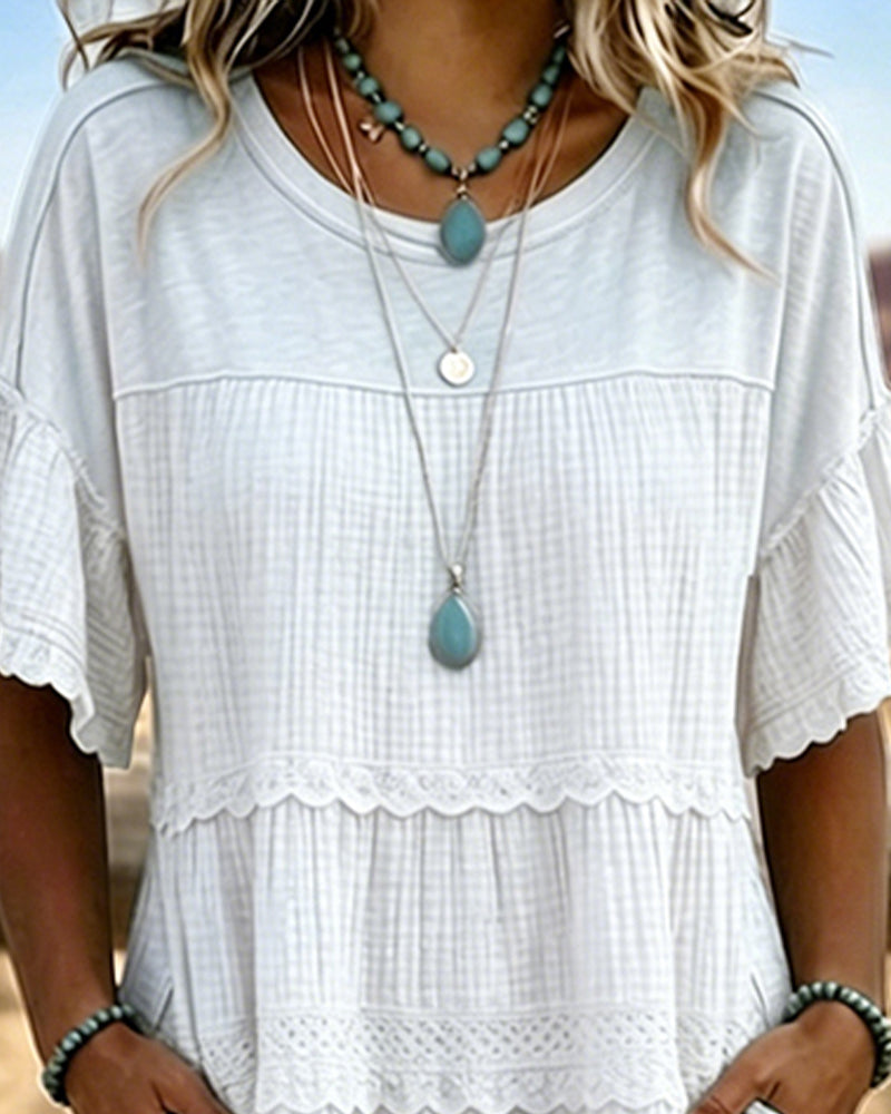 Short Sleeve Pocket Long Dress