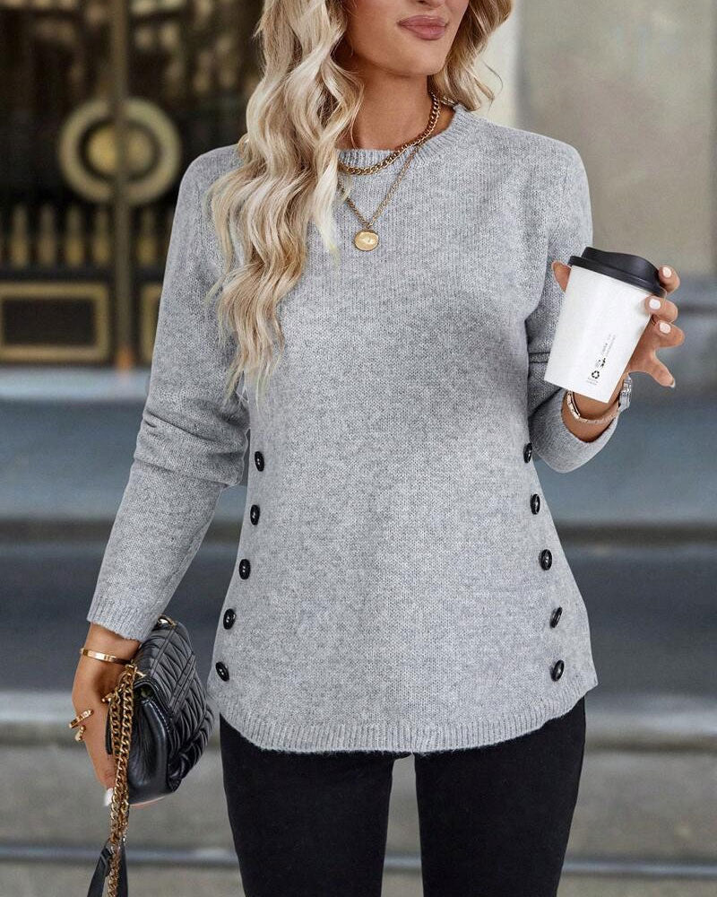 Button-Down Pullover Sweater