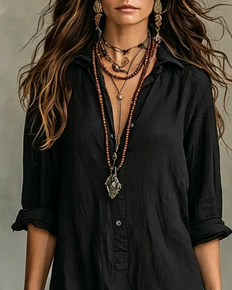 V-Neck Long Dress