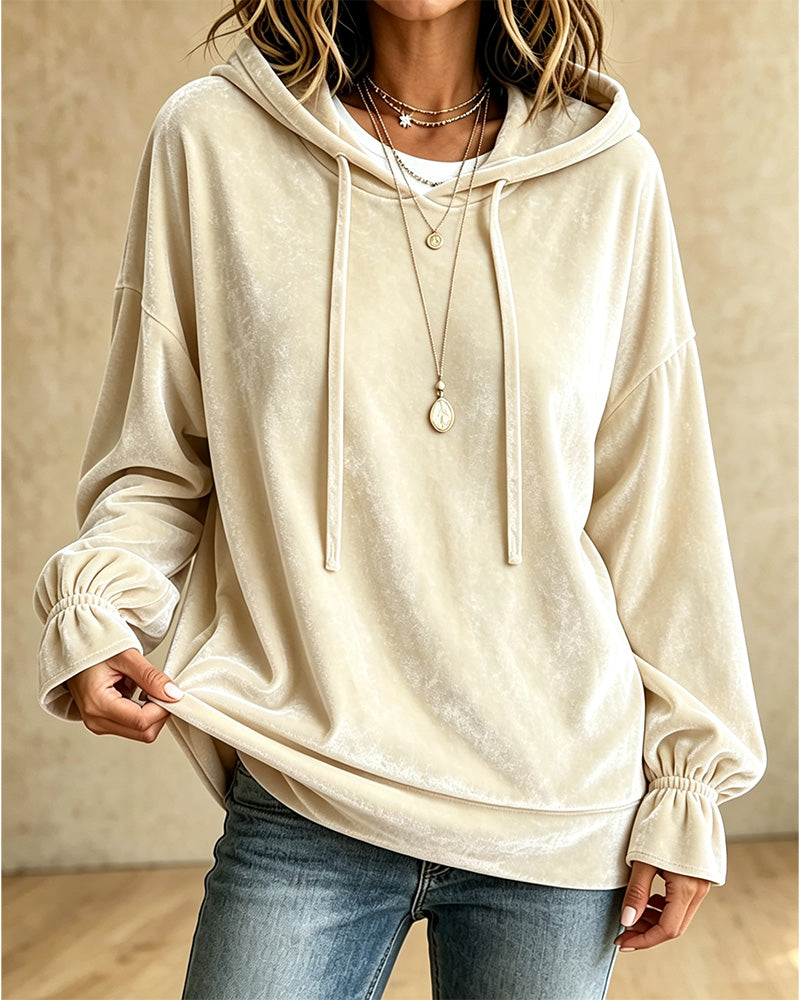 Solid Color Long Sleeve Hoodie