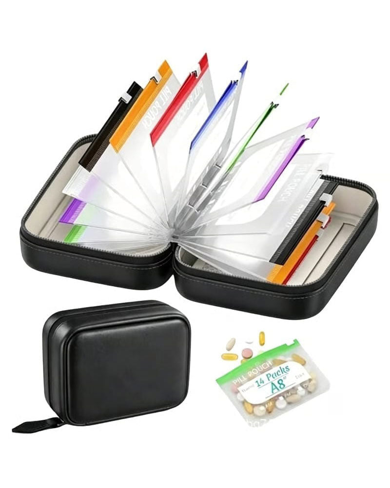 Premium Waterproof PU Travel Pill Organizer Set