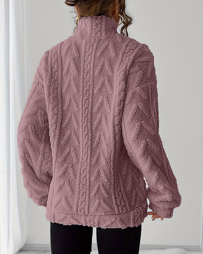 Double-Sided Fleece Half Zip Sweatshirt