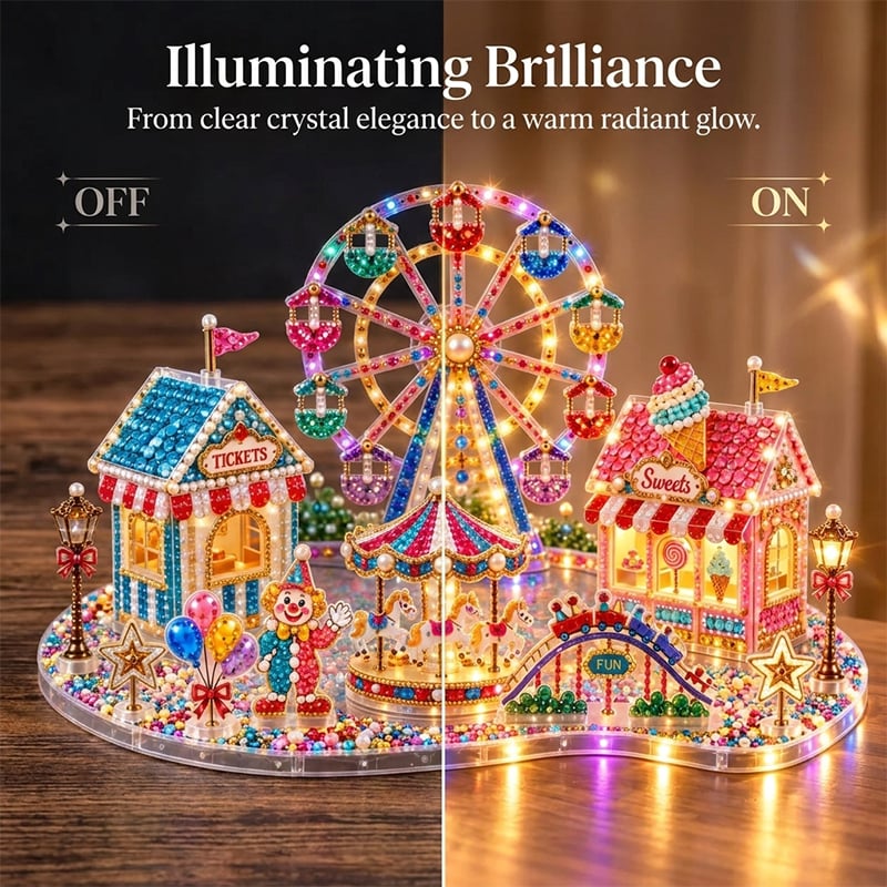 3D LED Christmas Diamond Art DIY Kit
