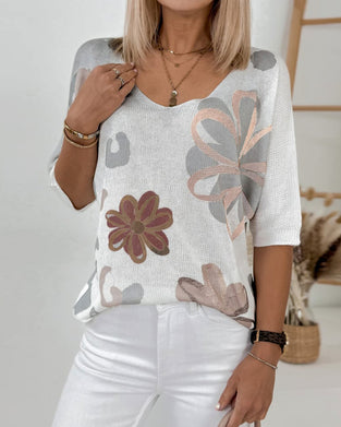 Flower Knitted Top