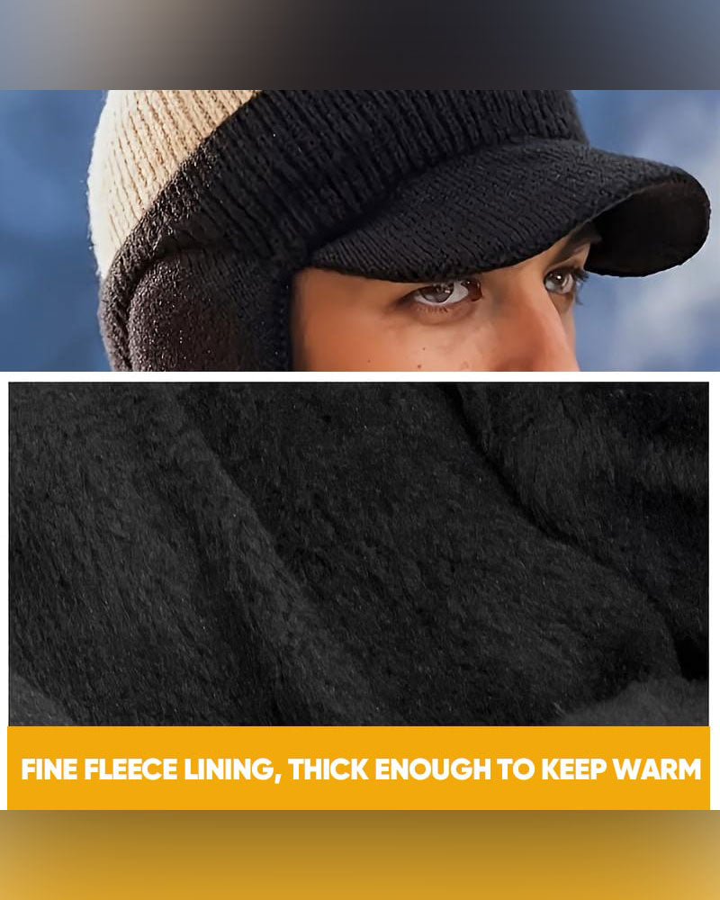 Winter Windproof Thermal Cap with Visor
