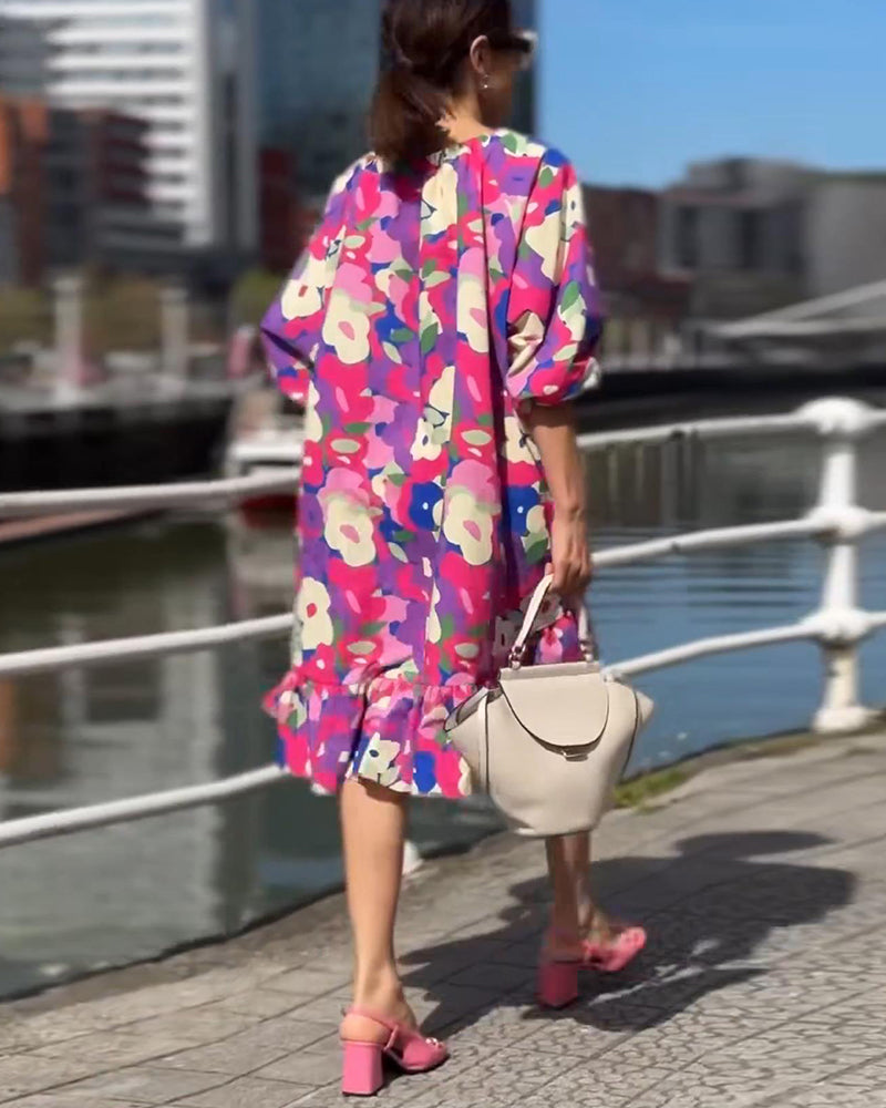 Floral Street Style Dress