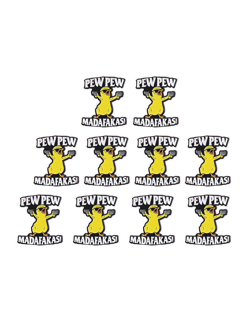 Letter & Cartoon Duck Design Brooch